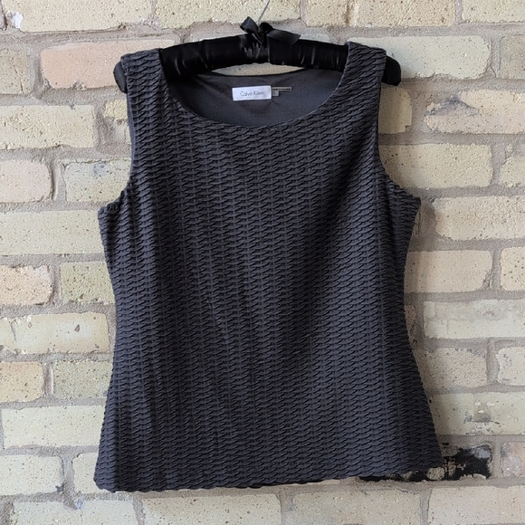 Calvin Klein Tops - Calvin Klein Women's Gray Textured Top